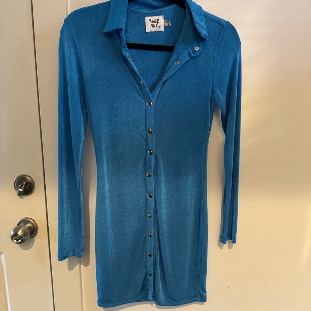 Matisse Blue Button-Up Dress